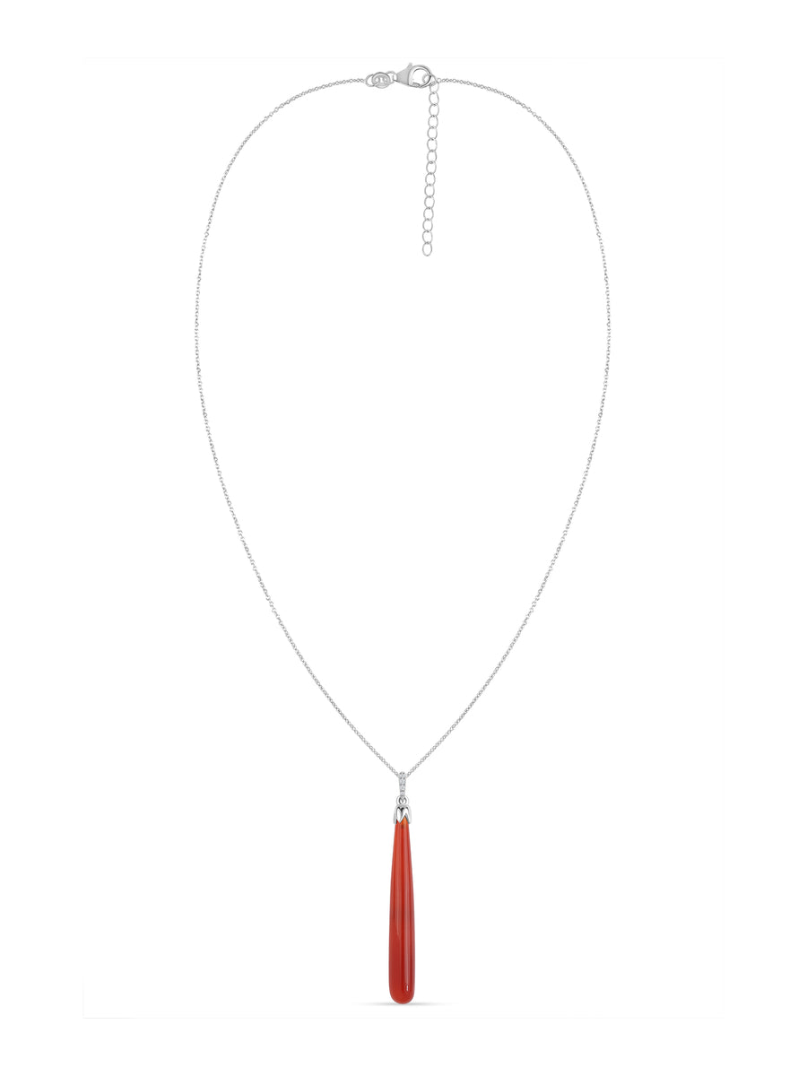 Red Onyx Drop Pendant