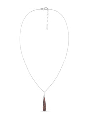 Natural Brown Turquoise Healing Drop Pendant With Chain