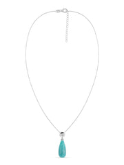 Natural Amazonite Healing Drop Pendant With Chain