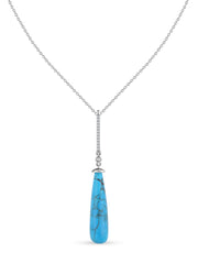 Natural Turquoise Healing Drop Pendant With Chain