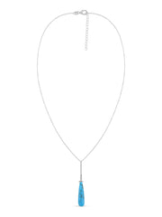 Natural Turquoise Healing Drop Pendant With Chain