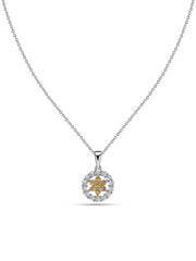 Golden Glow Citrine Silver Pendant