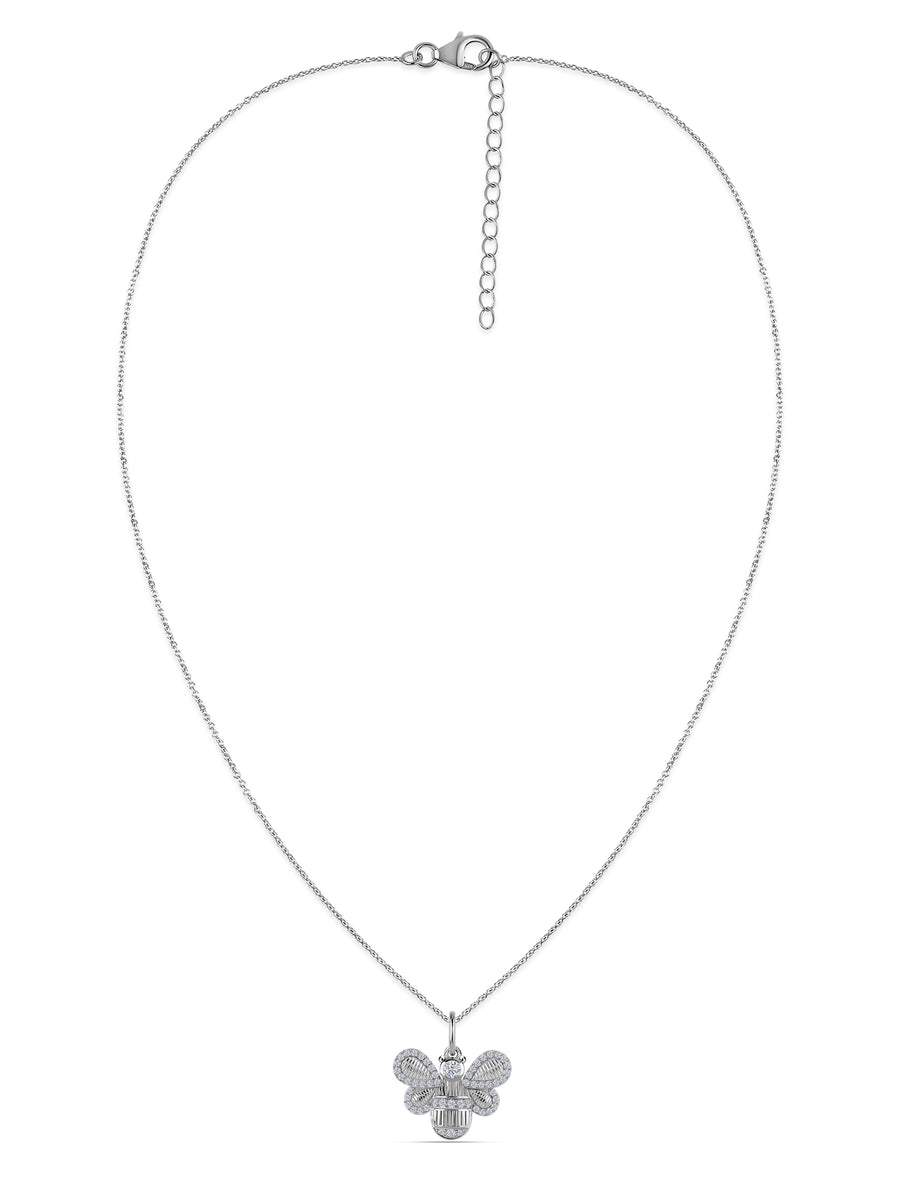 Lab Grown Diamond Bee Pendant With Chain
