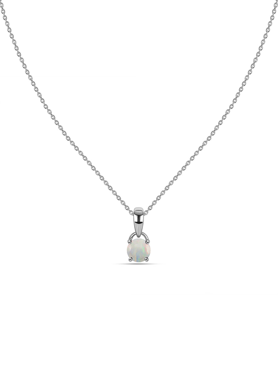 Classic Natural Ethiopian Opal Gold Pendant with chain