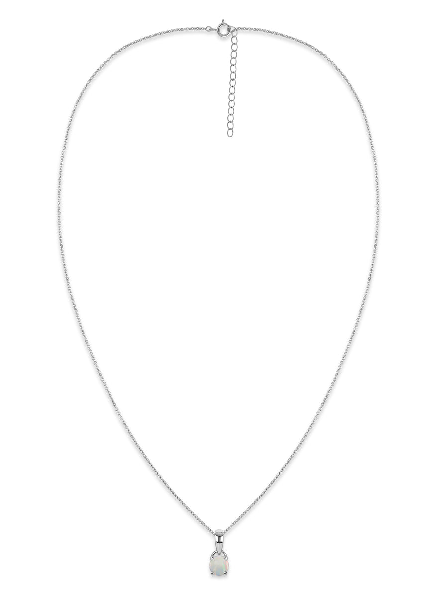 Classic Natural Ethiopian Opal Gold Pendant with chain