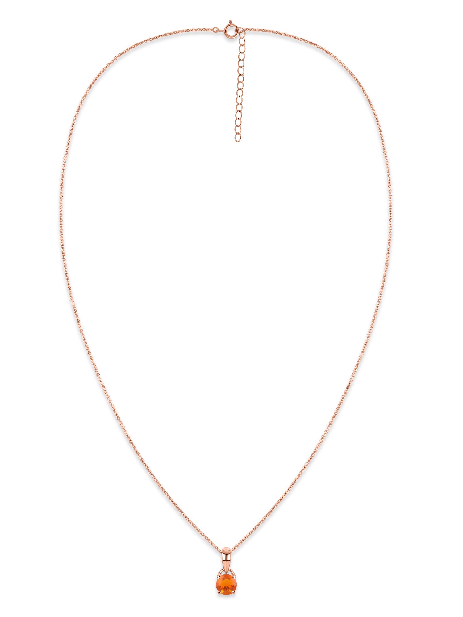 Classic Natural Fire Opal Gold Pendant with chain