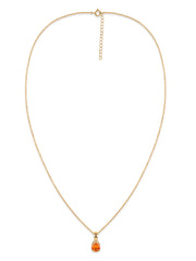 Classic Natural Fire Opal Gold Pendant with chain