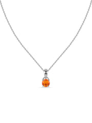 Classic Natural Fire Opal Gold Pendant with chain