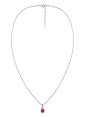 Classic Natural Pink Tourmaline Gold Pendant with chain