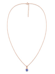 Classic Natural Tanzanite Gold Pendant with chain
