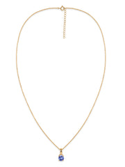 Classic Natural Tanzanite Gold Pendant with chain