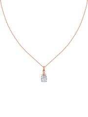 Natural Aquamarine Classic Gold Pendant Necklace