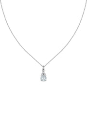 Natural Aquamarine Classic Gold Pendant Necklace