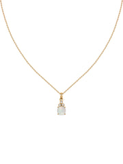 Natural Ethiopian Opal Classic Gold Pendant Necklace