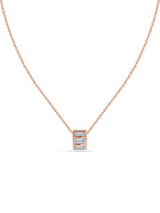 Baguette Lab Grown Diamond Barrel Necklace