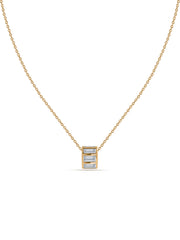 Baguette Lab Grown Diamond Barrel Necklace