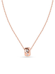 Lab Diamond Minimal Gold Pendant with Chain
