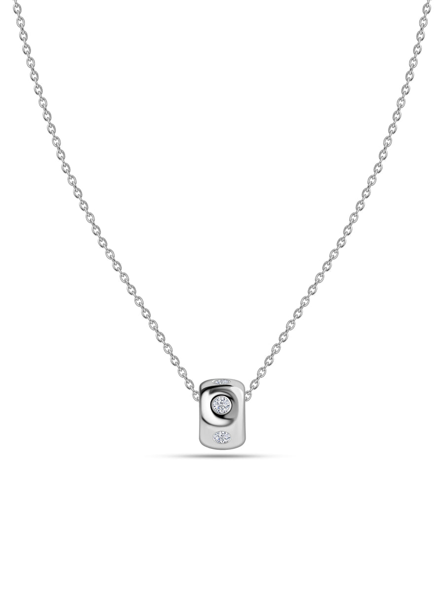 Lab Diamond Minimal Gold Pendant with Chain