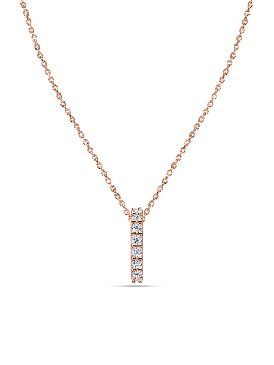 Lab Diamonds Gold Pendant With Chain