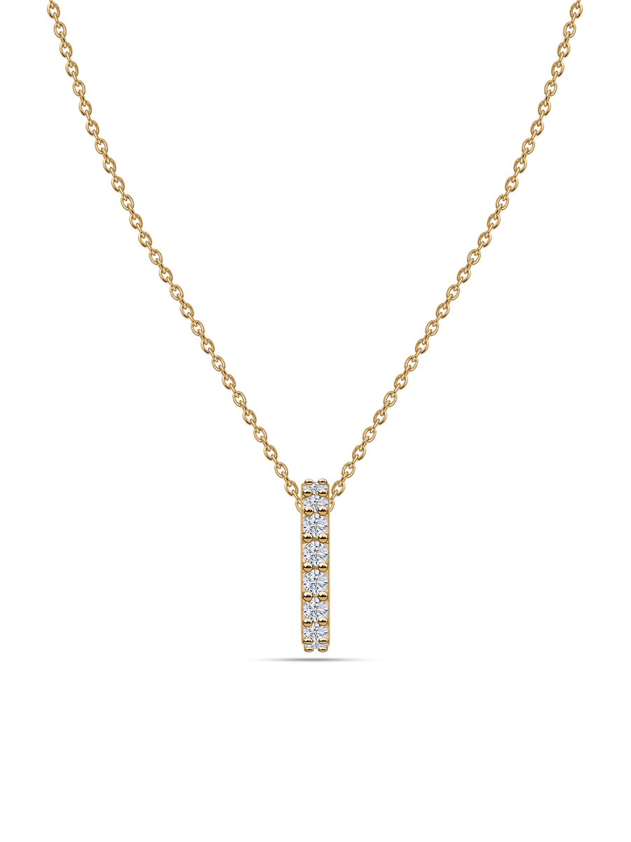 Lab Diamonds Gold Pendant With Chain