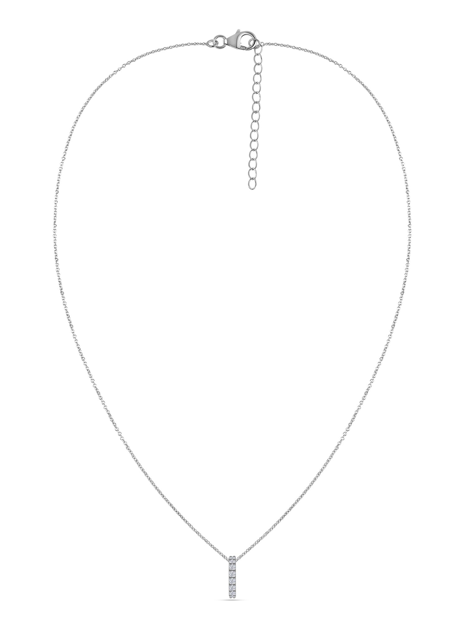 Lab Diamonds Gold Pendant With Chain