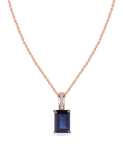 Natural Blue Sapphire Majesty Pendant with Chain