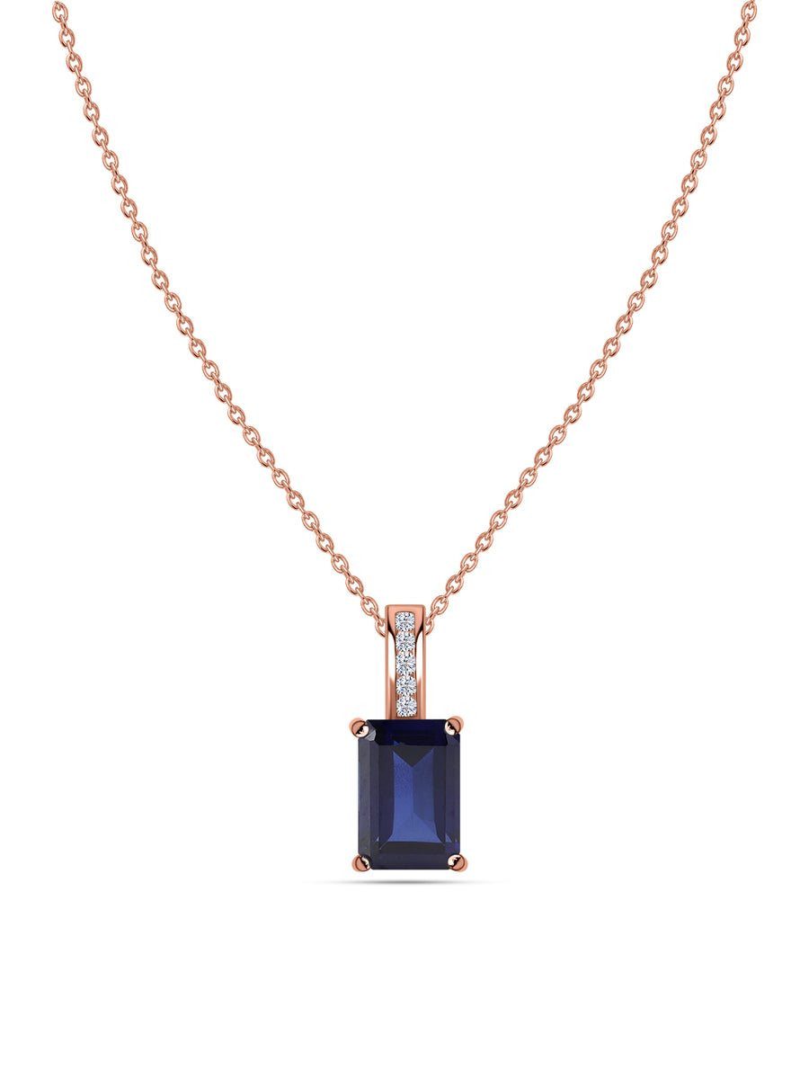 Natural Blue Sapphire Majesty Pendant with Chain
