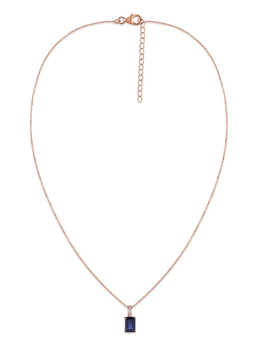 Natural Blue Sapphire Majesty Pendant with Chain