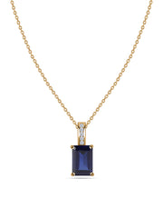 Natural Blue Sapphire Majesty Pendant with Chain
