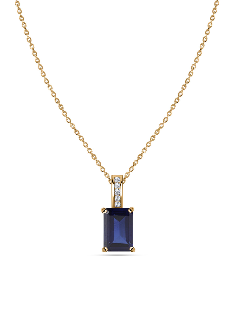 Natural Blue Sapphire Majesty Pendant with Chain