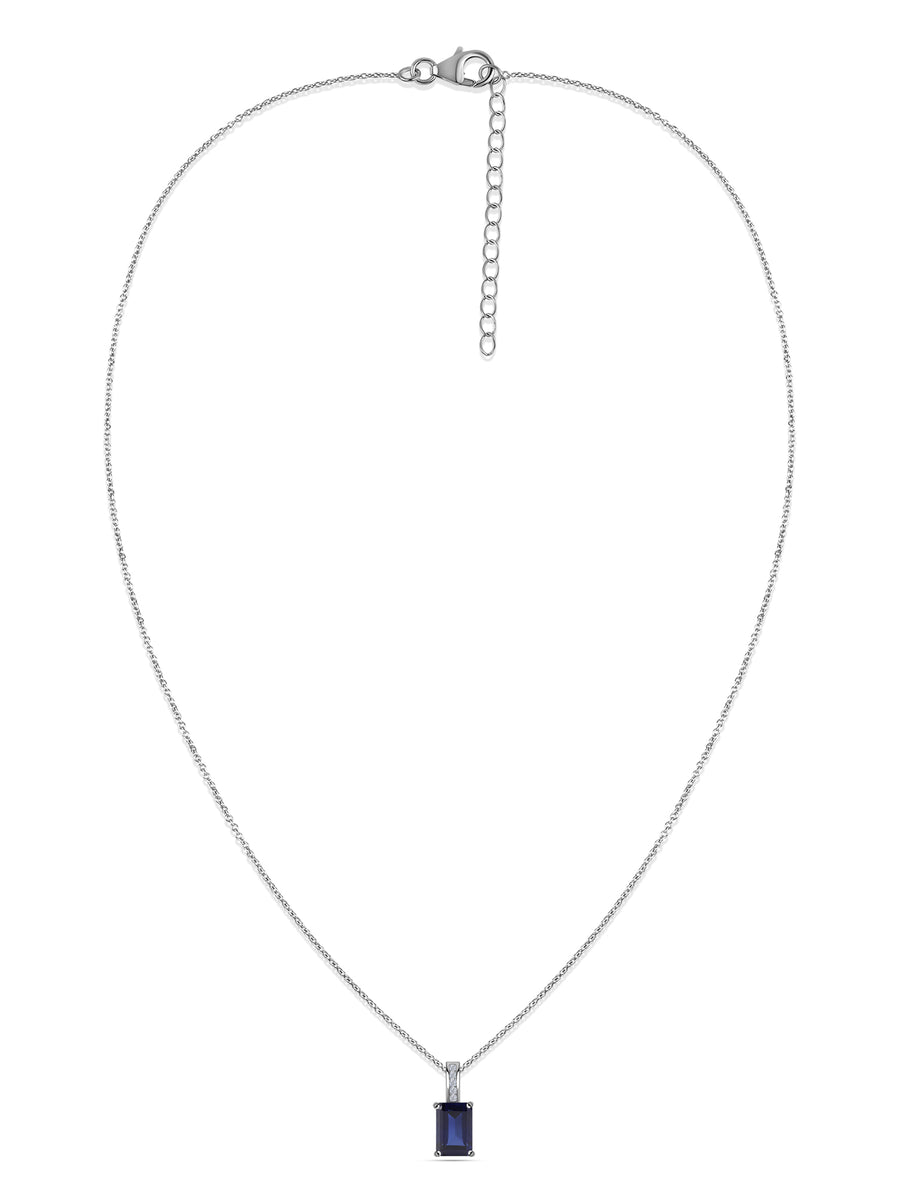 Natural Blue Sapphire Majesty Pendant with Chain