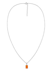 Fire Opal Majesty Gold Pendant with Chain