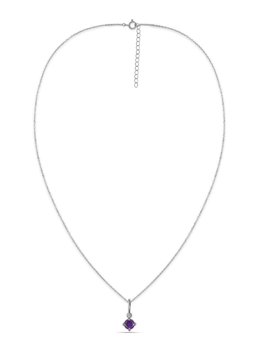 Natural Amethyst Gold Pendant With Chain