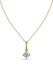 Natural Aquamarine Gold Pendant With Chain