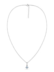 Natural Aquamarine Gold Pendant With Chain