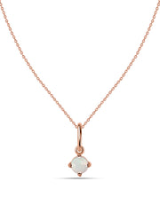 Natural Ethiopian Opal Gold Pendant With Chain