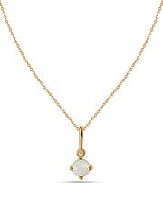 Natural Ethiopian Opal Gold Pendant With Chain