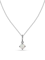 Natural Ethiopian Opal Gold Pendant With Chain