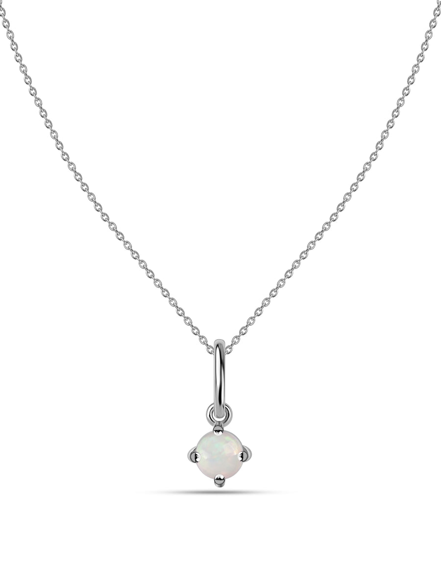 Natural Ethiopian Opal Gold Pendant With Chain