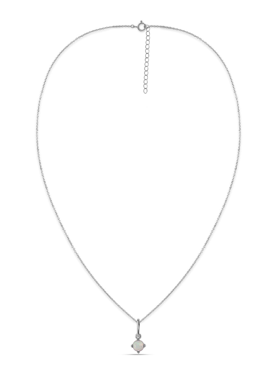 Natural Ethiopian Opal Gold Pendant With Chain