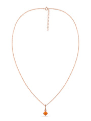 Natural Fire Opal Pendant With Chain