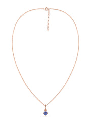 Natural Tanzanite Gold Pendant With Chain