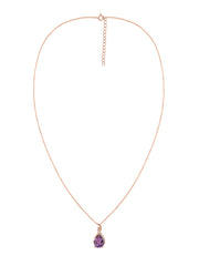 Sparkling Amethyst Pendant With Chain