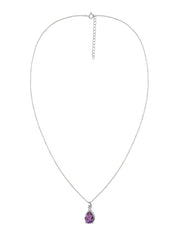 Sparkling Amethyst Pendant With Chain