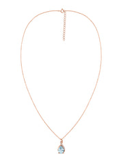 Sparkling Aquamarine Pendant With Chain