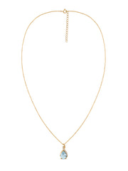 Sparkling Aquamarine Pendant With Chain