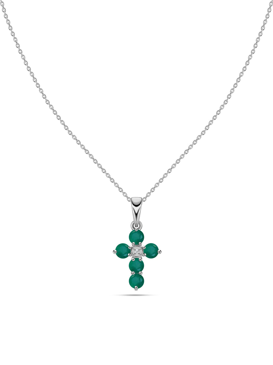 Emerald Grace Zambian Emerald Silver Pendant