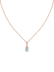 Natural Aquamarine Gold Pendant With Chain