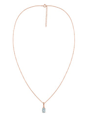 Natural Aquamarine Gold Pendant With Chain