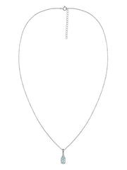 Natural Aquamarine Gold Pendant With Chain